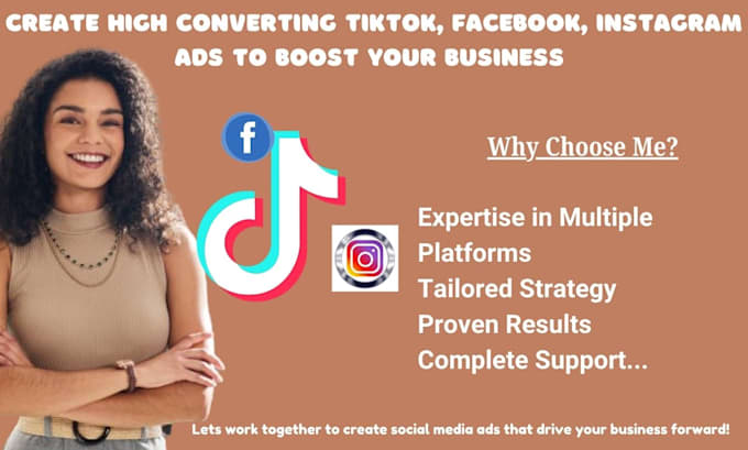 Gig Preview - Create high converting tiktok, facebook, instagram ads to boost your business