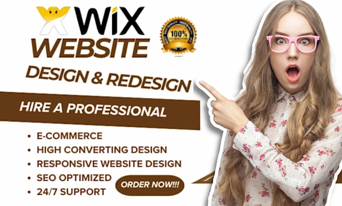 Gig Preview - Design stunning professional wix website redesign wix website design wix store