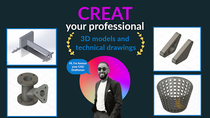 Bestseller - create 3d modelling and technical drawings autodesk fusion