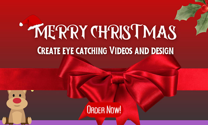 Gig Preview - Design christmas party flyer, card, sale post banner, christmas video