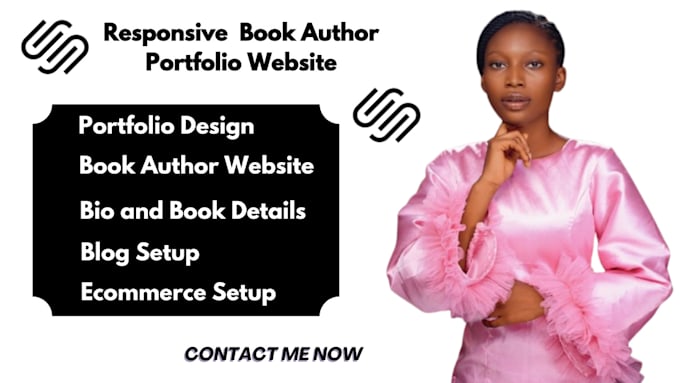 Gig Preview - Design squarespace book author portfolio website kobo clara ebook website design