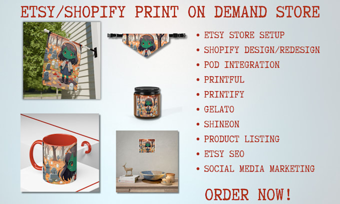 Gig Preview - Redesign squarespace ecommerce print on demand, etsy  printify, printful, gelato