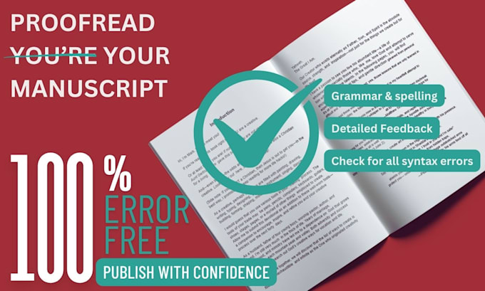 Gig Preview - Proofread and edit your document or book manuscript