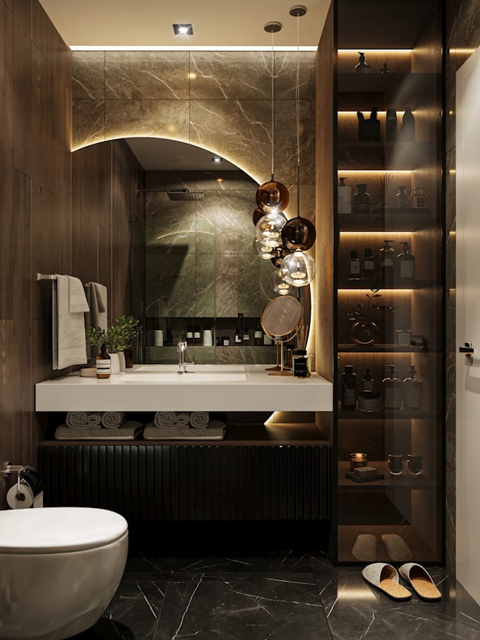 Gig Preview - Design a bathroom, make 3dsmax model and corona rendering