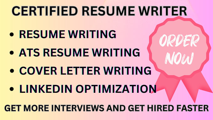 Gig Preview - Provide professional resume writing service