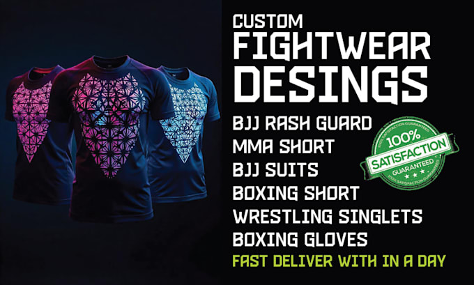 Gig Preview - Design custom fight wear rash guards, MMA shorts, bjj suits