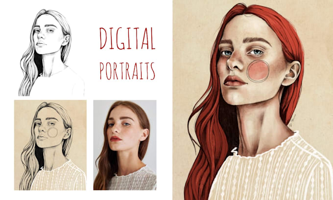 Gig Preview - Draw professional portrait illustration for you