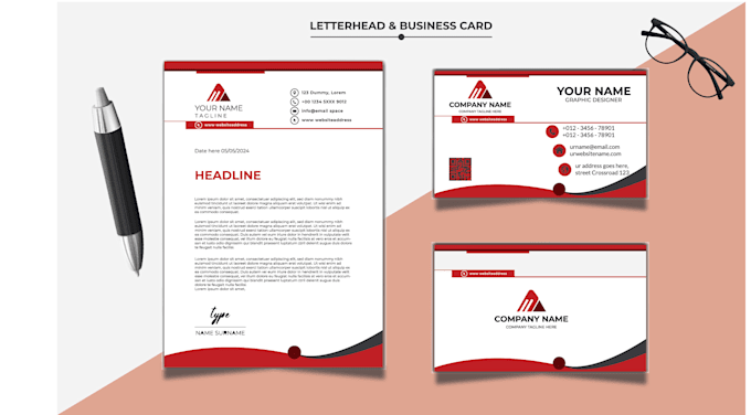 Gig Preview - Design your creative awesome professional letterhead and business card