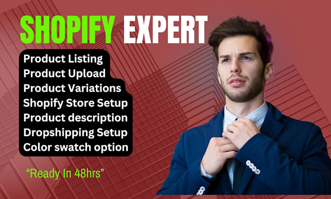 Gig Preview - Do your shopify dropshipping, shopify inventory, shopify pod, shopify store