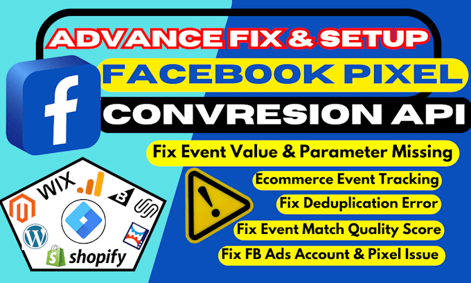 Gig Preview - Fix or setup shopify facebook pixel, conversion API, google, bing ads tracking