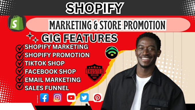 Gig Preview - Shopify store marketing  manager do tiktok marketing facebook shop shopify sales