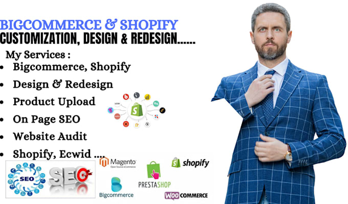 Gig Preview - Design, customize, and fix bugs in bigcommerce and shopify, ecwid, webflow