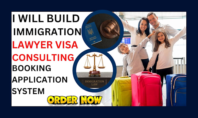 Gig Preview - Build immigration lawyer and law firm migration travel visa booking website