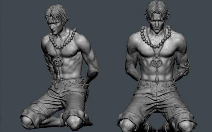 Gig Preview - Sculpt 3d anime figure action figure toy model 3d statue zbrush 3d printing