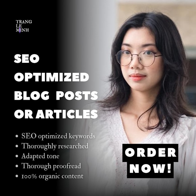 Gig Preview - Copywrite SEO optimized blog posts or articles