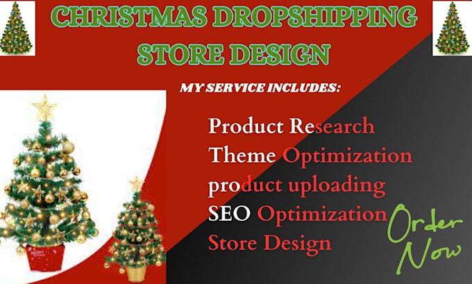 Gig Preview - Design christmas shopify store dropshipping store halloween store