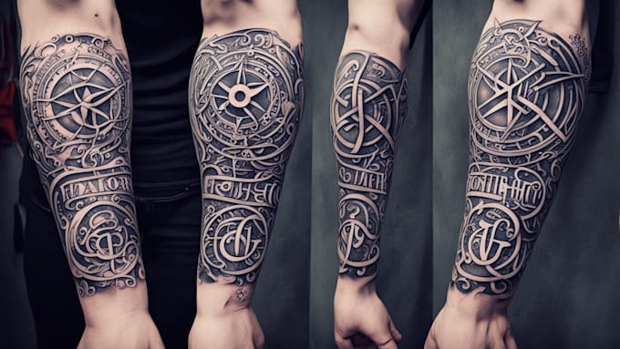 Bestseller - do unique and attractive custom tattoo design, tattoo sleeve