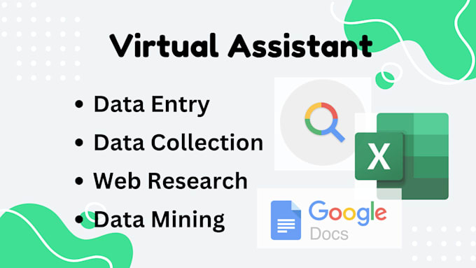 Gig Preview - Virtual assistant for accurate data entry, collection, mining