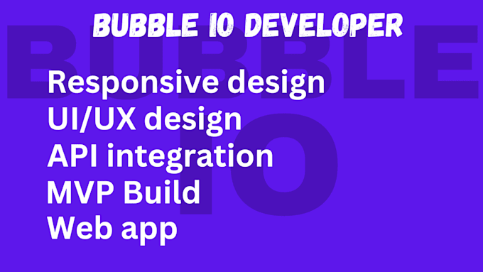 Gig Preview - Be your bubble io developer, adalo app developer, flutter and flutterflow app