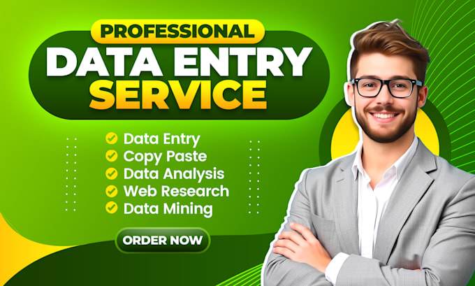 Gig Preview - Do any type of data entry, copy paste, data analysis, and web research