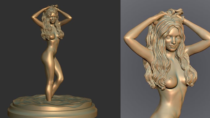 Gig Preview - Sculpt 3d model and character for 3d printing and rendering in zbrush