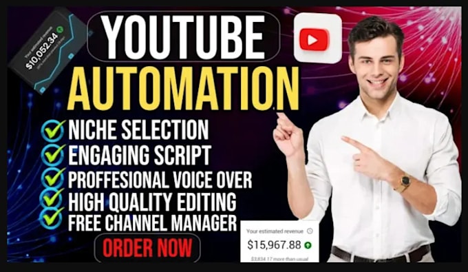 Gig Preview - Setup youtube automation channel, edit and produce top 10 cash cow videos