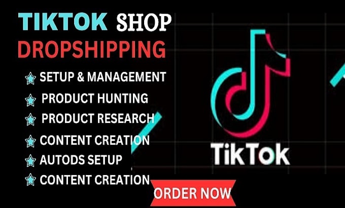 Gig Preview - Setup tiktok shop dropshipping with product listing be your tiktok manager