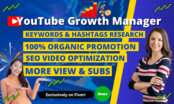 Gig Preview - Be your youtube channel optimization manager