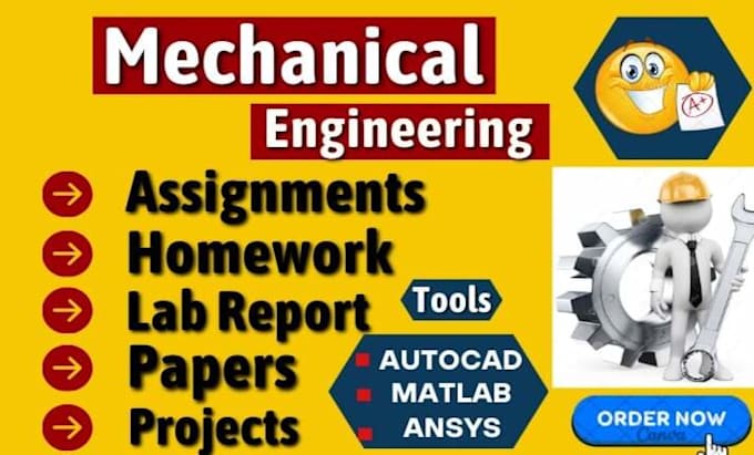 Gig Preview - Do your mechanical engineering projects and assignments