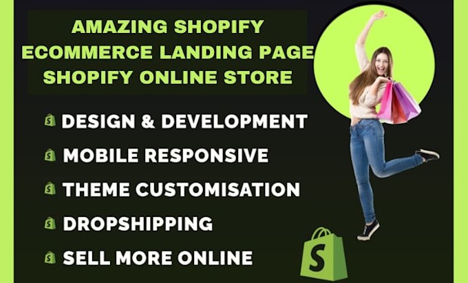 Gig Preview - Do shopify ecommerce website, product landing page, sales, shopify online store