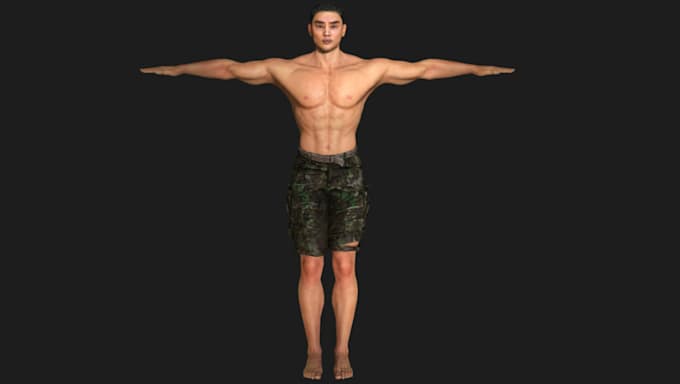 Gig Preview - Do 3d realism character,human skin texture,3d animate ,game ready,skeleton rig3d