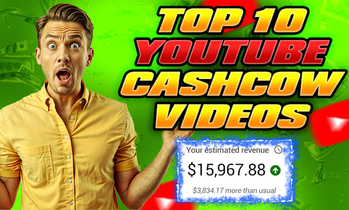 Gig Preview - Edit top 10 cash cow videos, youtube automation video editor