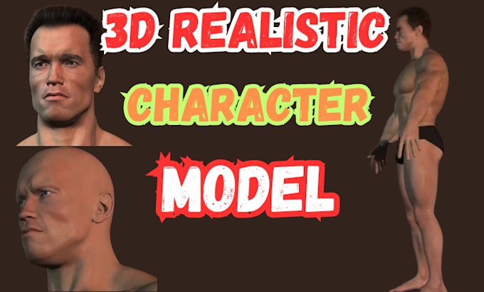 Gig Preview - Create 3d realistic character model, 3d metahuman, 3d sculpting for 3d printing