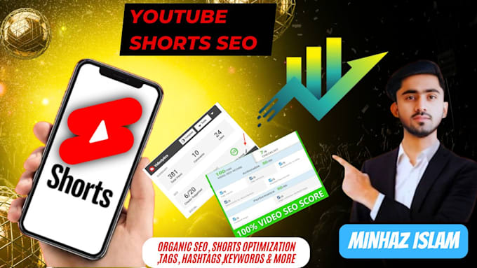 Gig Preview - Do youtube SEO shorts video optimization for channel growth