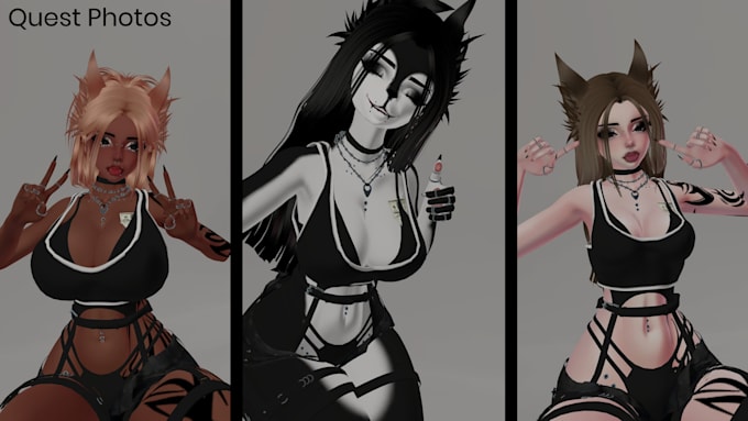 Gig Preview - Vrchat avatar vrc avatar furry nsfw anime vtuber vorid 3d model outfits vrm file