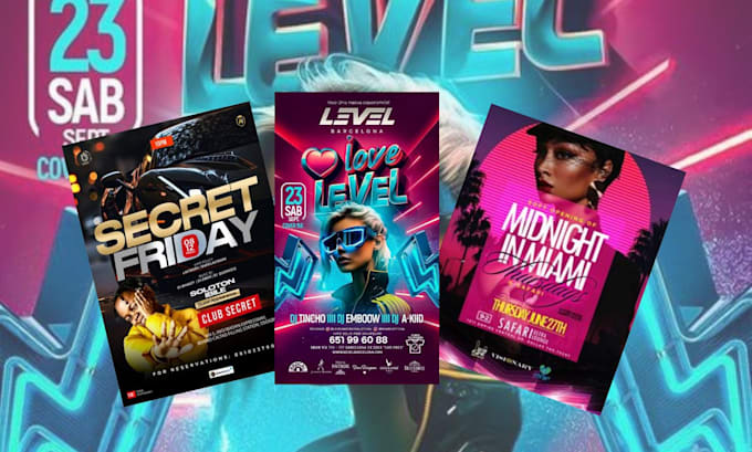 Gig Preview - Design motion graphics flyers, event flyers, party flyers, and sport flyer