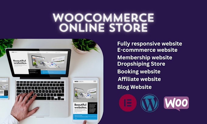 Gig Preview - Built woocommerce website online store,wordpress ecommerce website