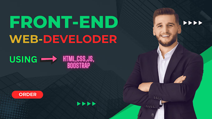 Gig Preview - Be your front end web developer using HTML  CSS  js and bootstrap