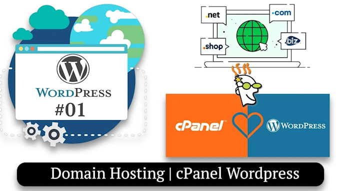 Gig Preview - Buy domain, web hosting, SSL, unlimited email, setup wordpress and cpanel