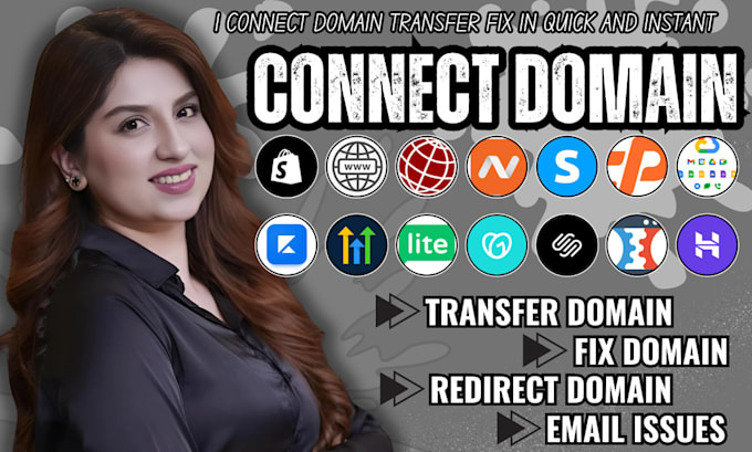 Gig Preview - Connect domain redirect or transfer godaddy domain to shopify, systeme io, wix