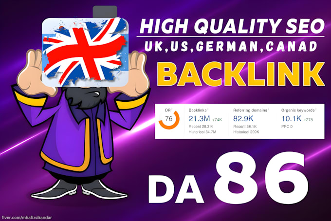 Gig Preview - Do authority da86 UK, US, german de, canada ca, dutch SEO dofollow guest post