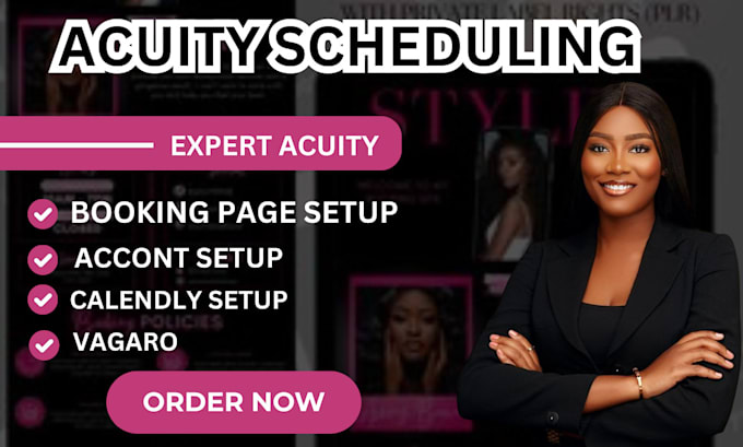 Gig Preview - Booking page on calendly acuity scheduling square site simplybookme vagaro wix