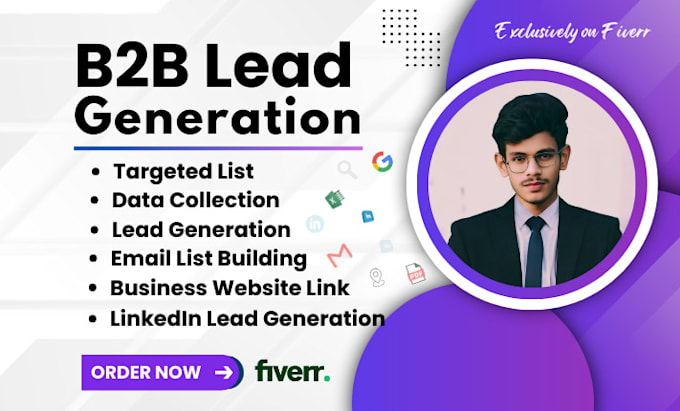 Gig Preview - Do b2b lead generation, data collection, email list building