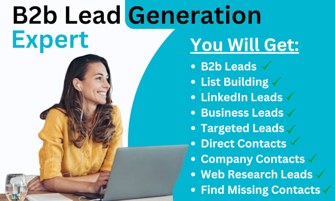 Gig Preview - Find email address, b2b lead generation via zoominfo and lusha