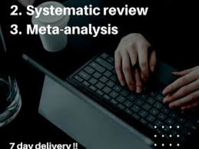 Gig Preview - Conduct a comprehensive systematic review and meta analysis