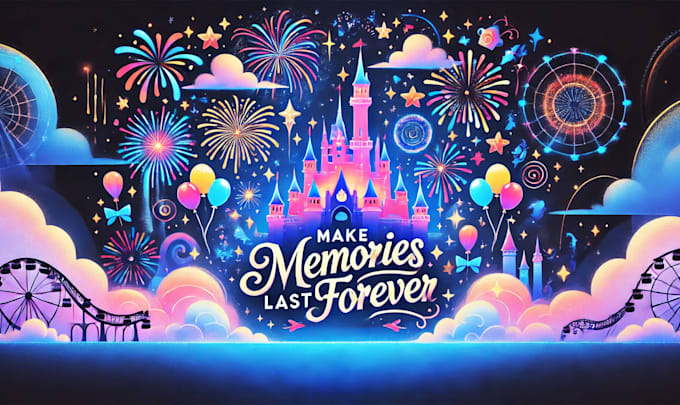 Gig Preview - Create magical disney trip memories video slideshow