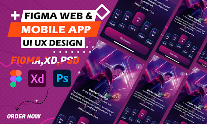 Gig Preview - Do figma UI UX design, figma website, dashboard landing page, mobile app design