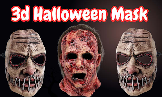 Gig Preview - Sculpt 3d mask cosplay 3d mask 3d helmet oni mask halloween mask stl 3d printing