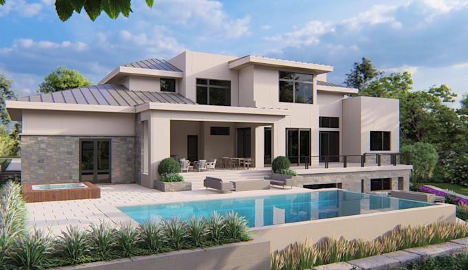 Gig Preview - Design building exterior in 3ds max, remodel interior house, renovate apartment