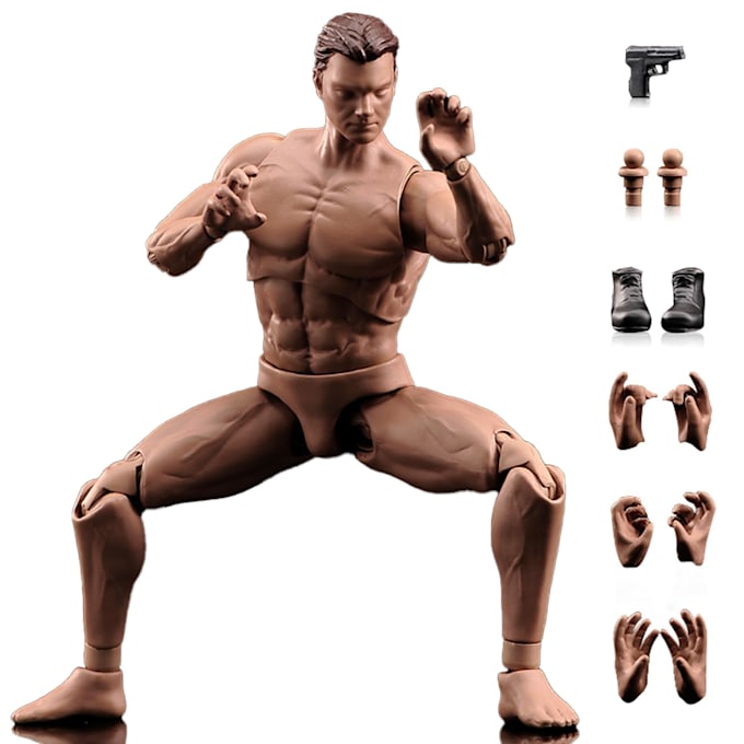 Gig Preview - Create articulated action figs, anime figs, newyear figure,stl file for printing